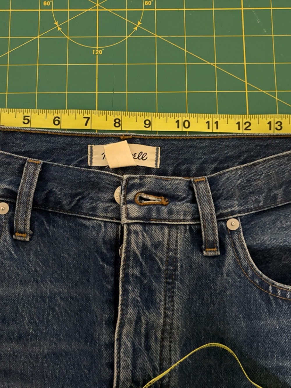 Madewell Low Slung Straight Jeans Size 28 Button Up Light Wash - Picture 4 of 4